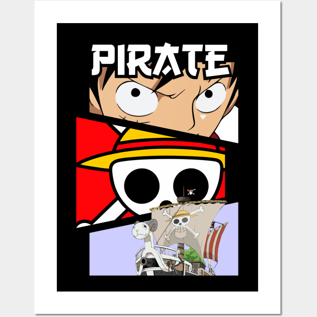 One Piece | Luffy Pirate Wall Art by Qalbi studio